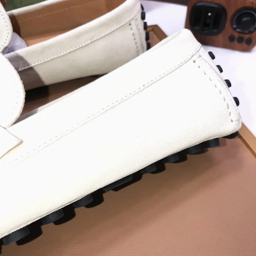 Men's Men's Shoes💰420💰[Gucci GUCCI] (High-end Niuli) New 🍀Gucci*-Gucci Peas Shoes! Made of imported original cowhide, the inner top layer is comfortable cowhide lining! Original wear-resistant rubber outsole! High quality products! Code number 38-44!